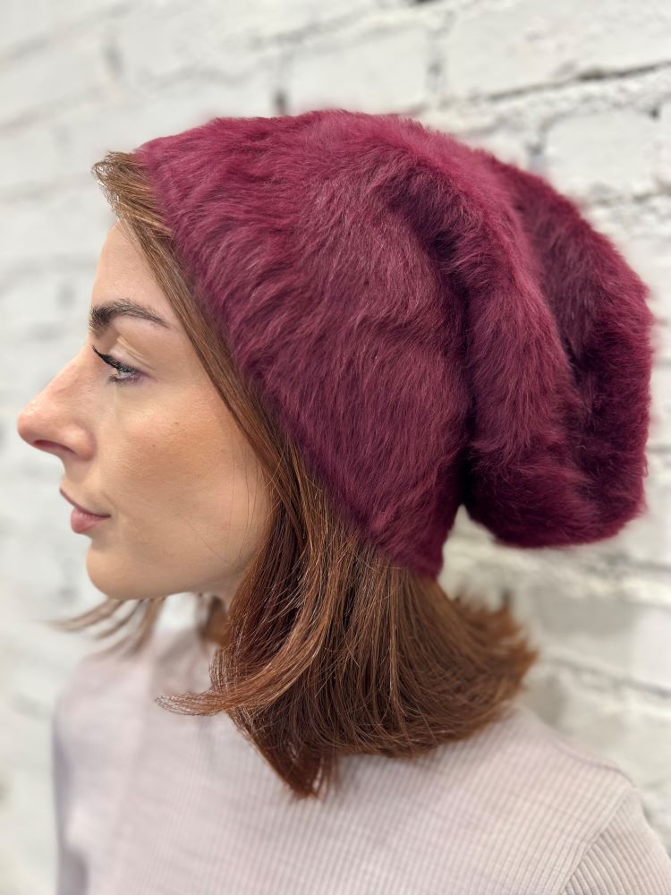CAPPELLO AUTUNNO/INVERNO DONNA BORDEAU ANGORA BEANIE BORDEAUX KOPKA